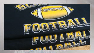 Screen printed t-shirt image linked to screen printing page